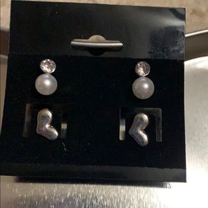 3 pair stud earrings, NWOT